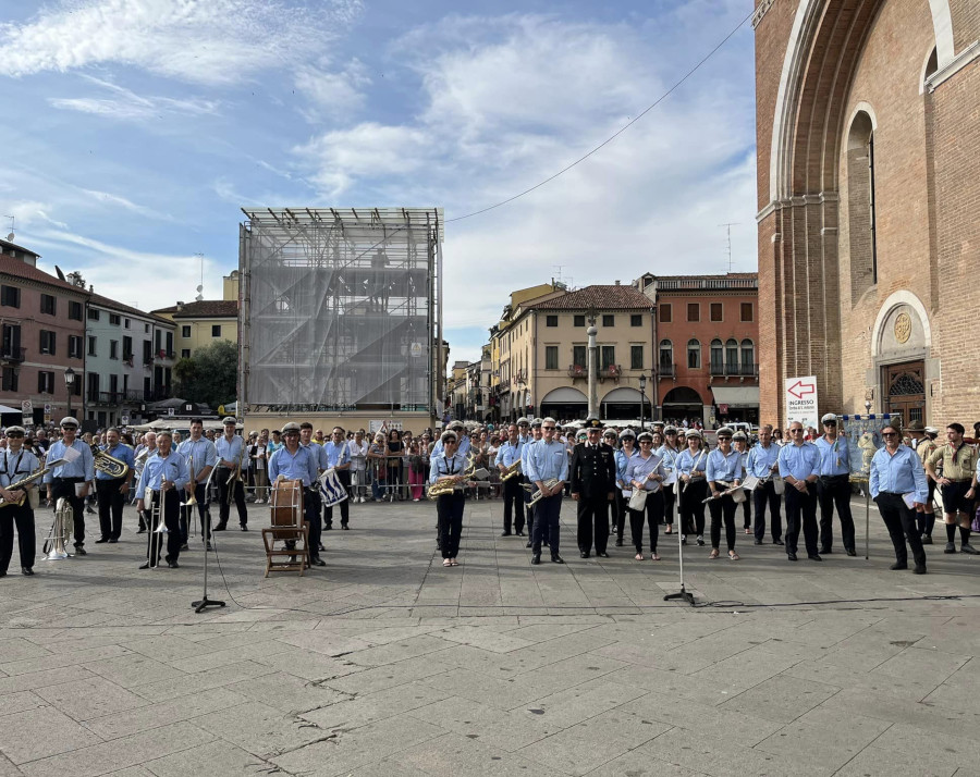 La Banda musicale di Campodarsego in P.zza del Santo a Padova